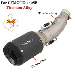Escape completo CFMOTO 450SR titanio y fibra de carbono