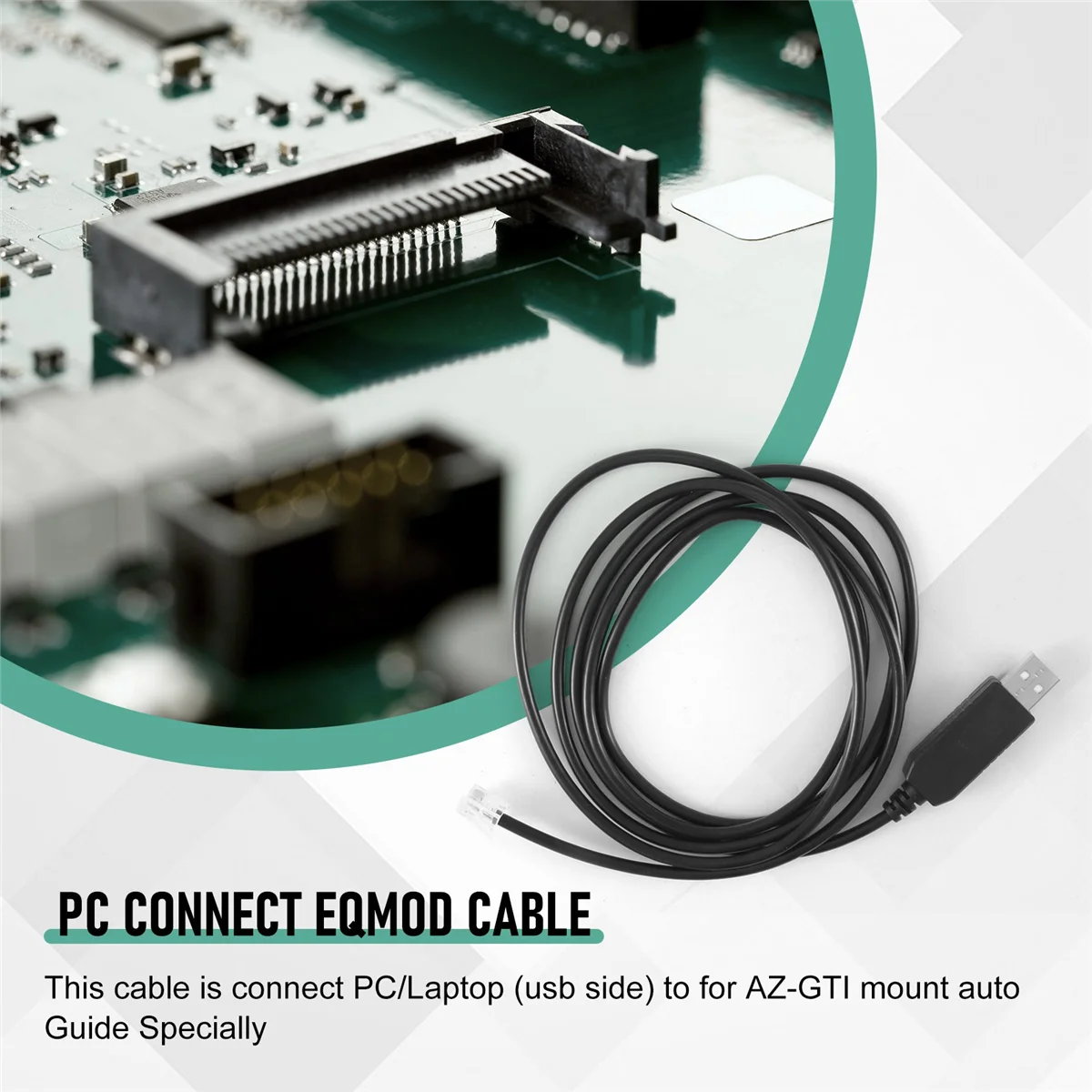 Adaptador USB a RJ11 RJ12 serie EQMOD para montura AZ-GTi - imagen 5