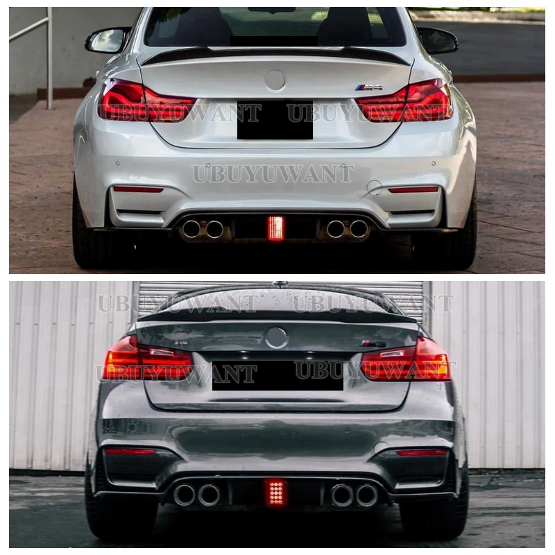 Difusor trasero V LED BMW M3 F80 M4 F82 F83 2014-2020 - imagen 4