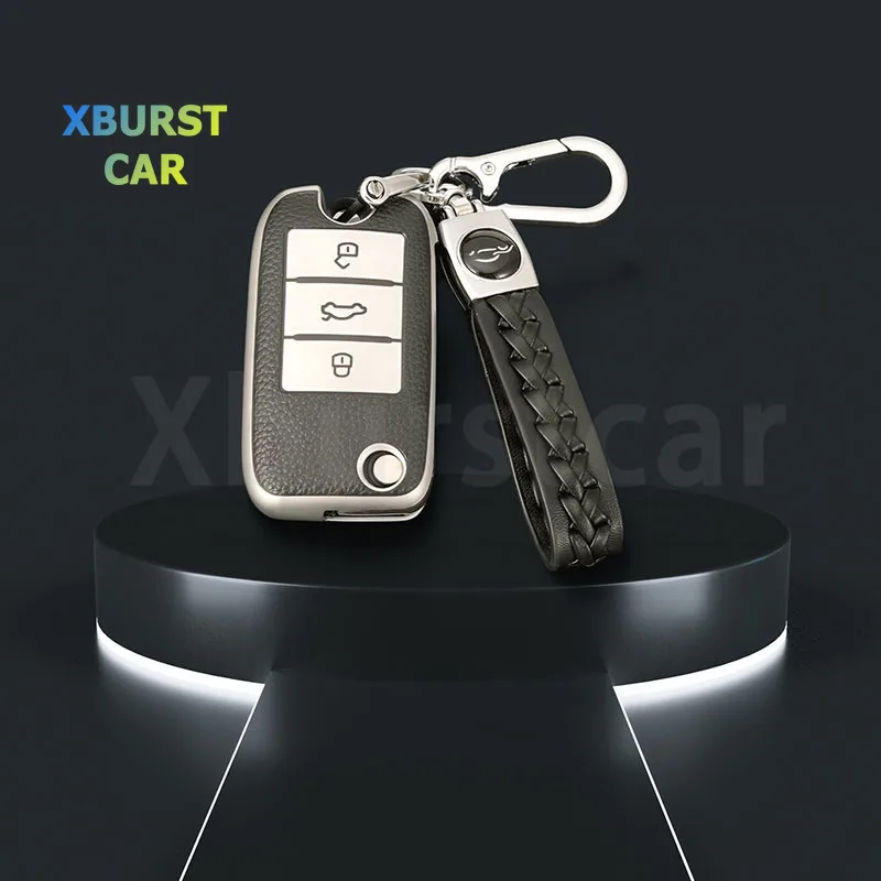 Funda de llave TPU efecto cuero para Roewe RX5 y MG ZS
