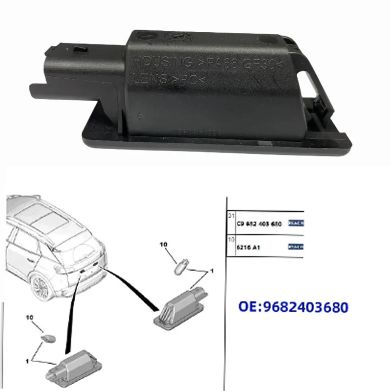 Luz de matrícula trasera 6340G3/6340F0 para Peugeot y Citroën - imagen 3