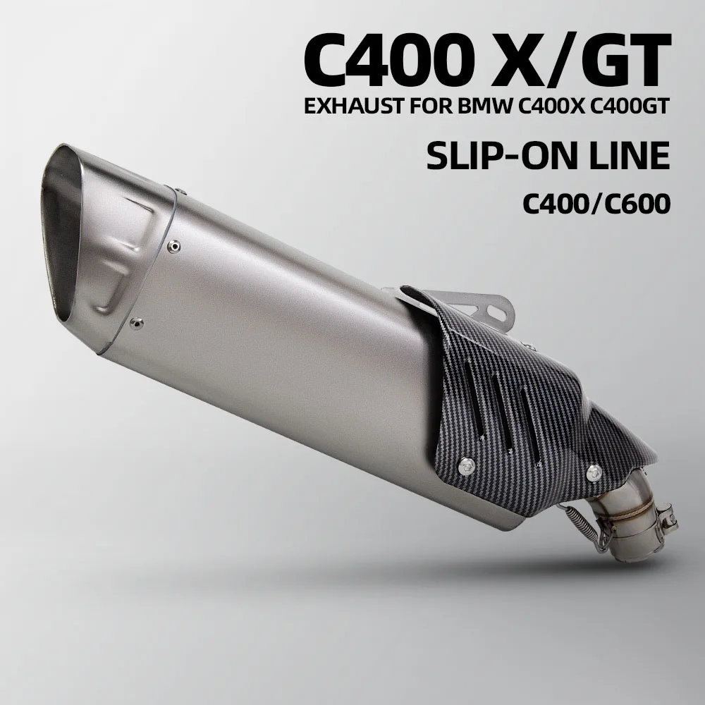 Tubo medio escape deslizante BMW C400/C650 con silenciador M12
