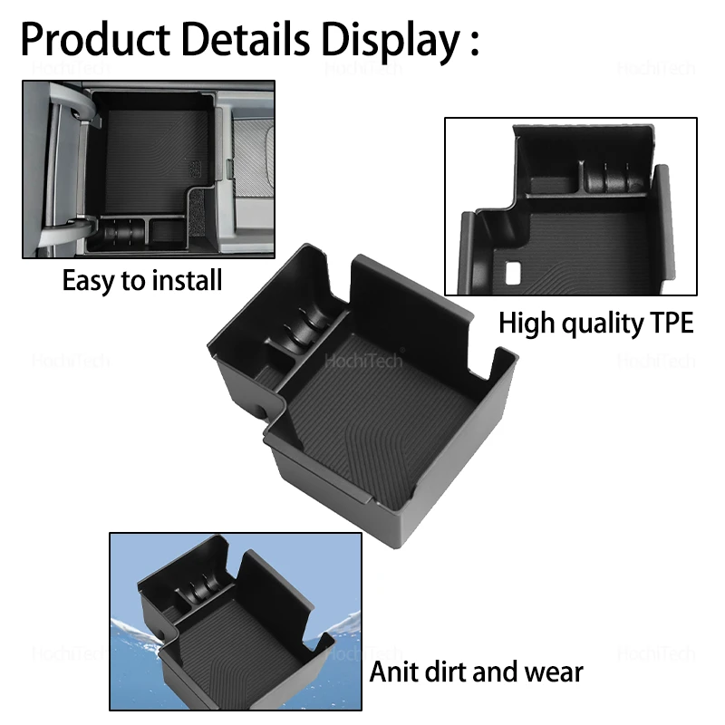 Caja reposabrazos Kia EV9 MV - organizador consola central negro - imagen 4