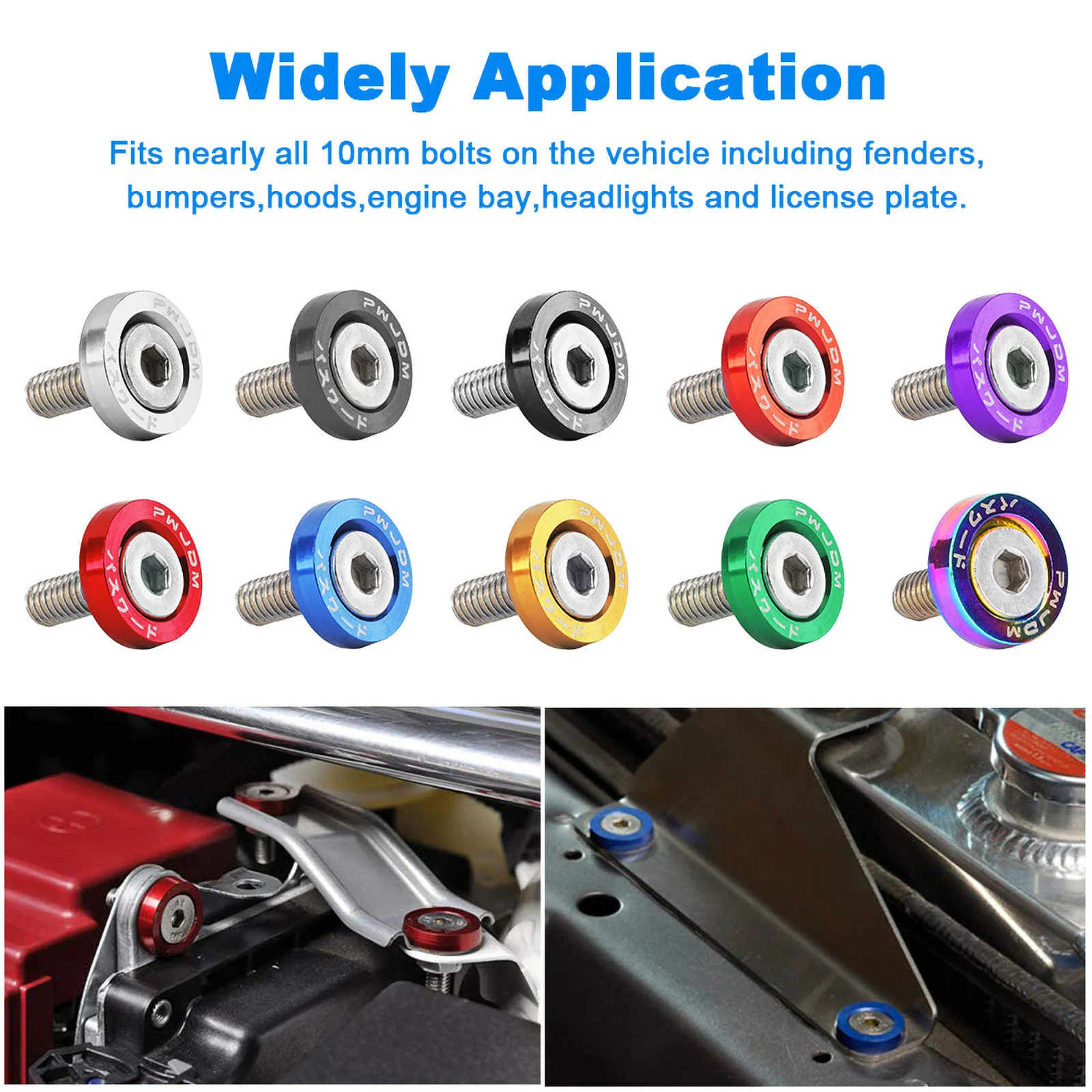 Tornillos matrícula coche M6 universales 4 uds - imagen 5