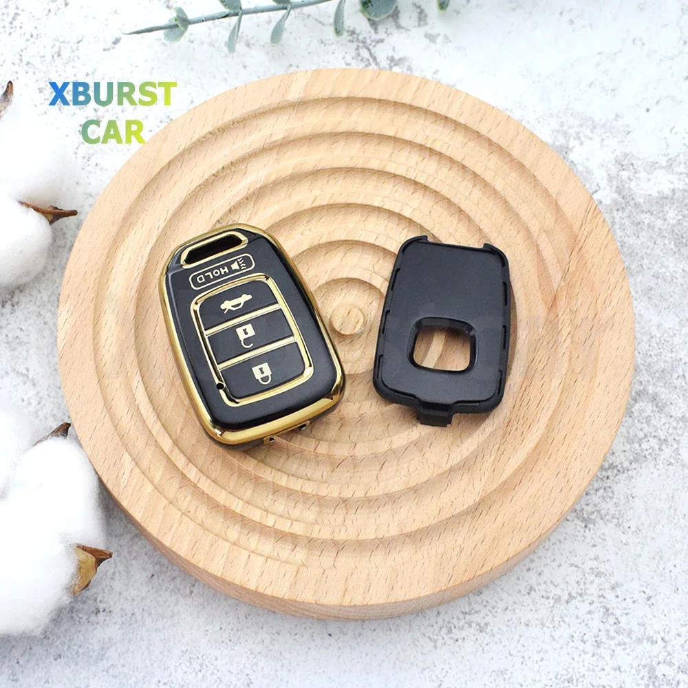 Funda llave TPU 4 botones para Honda Accord Civic CR-V Jazz HR-V