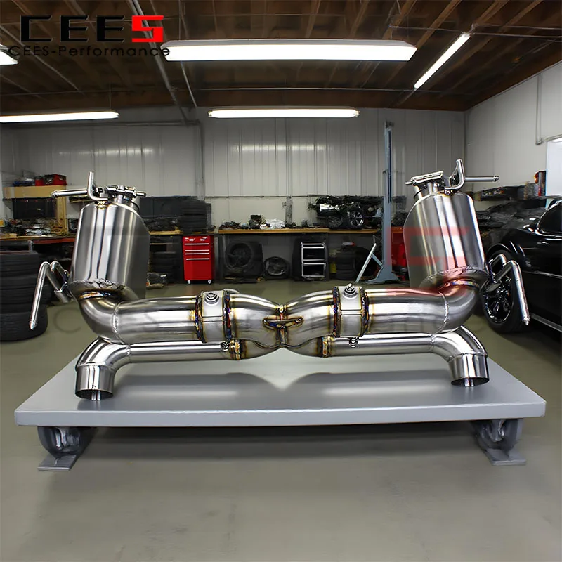 Escape cat-back Cees con válvula de vacío para Ferrari 488 3.9 V8