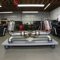 Escape cat-back Cees con válvula de vacío para Ferrari 488 3.9 V8