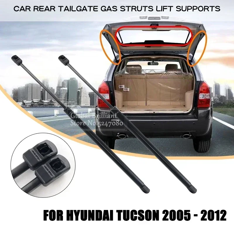 Resorte de elevación de Gas para ventana trasera de coche, resorte de elevación de vidrio, compatible con SG367011 SG367012 para Hyundai Tucson 05-12, 2 o 4 unidades