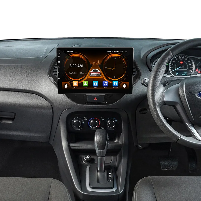 Radio Android 9" Ford FIGO 2015-2018 GPS Carplay cámara trasera - imagen 3