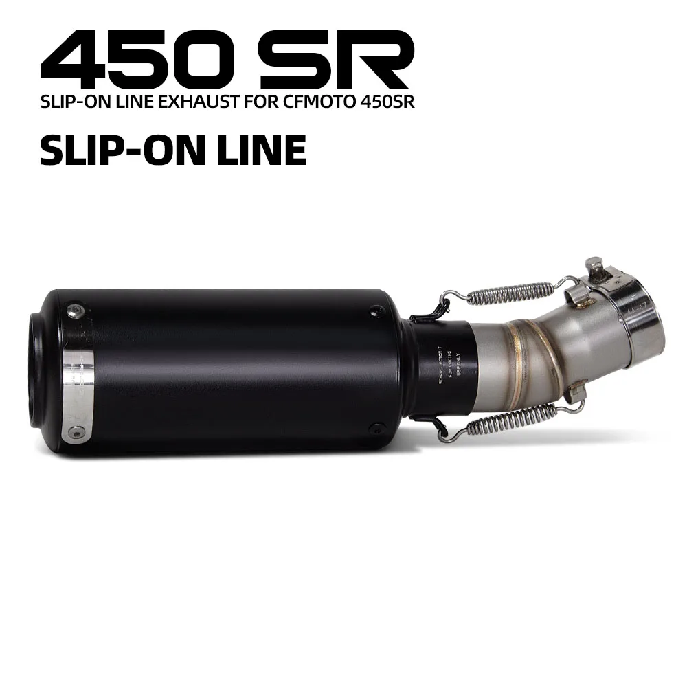 Kit de escape slip-on y tubo de enlace para CFMOTO 450SR