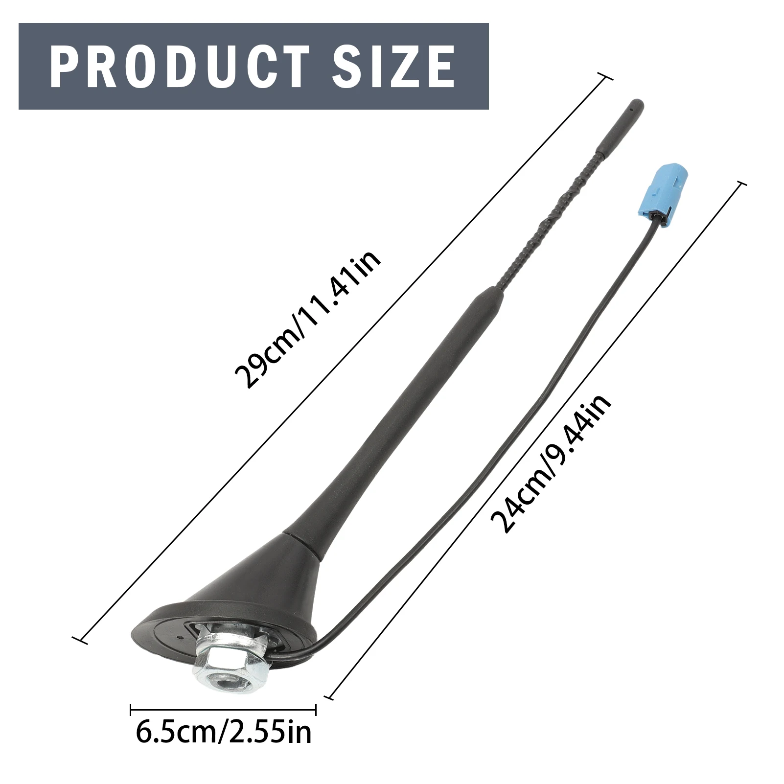 Antena de techo HC97 corta para Opel Astra G/H, Corsa C/D, Zafira A/B - imagen 2
