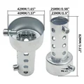 2x Silver Short 42mm