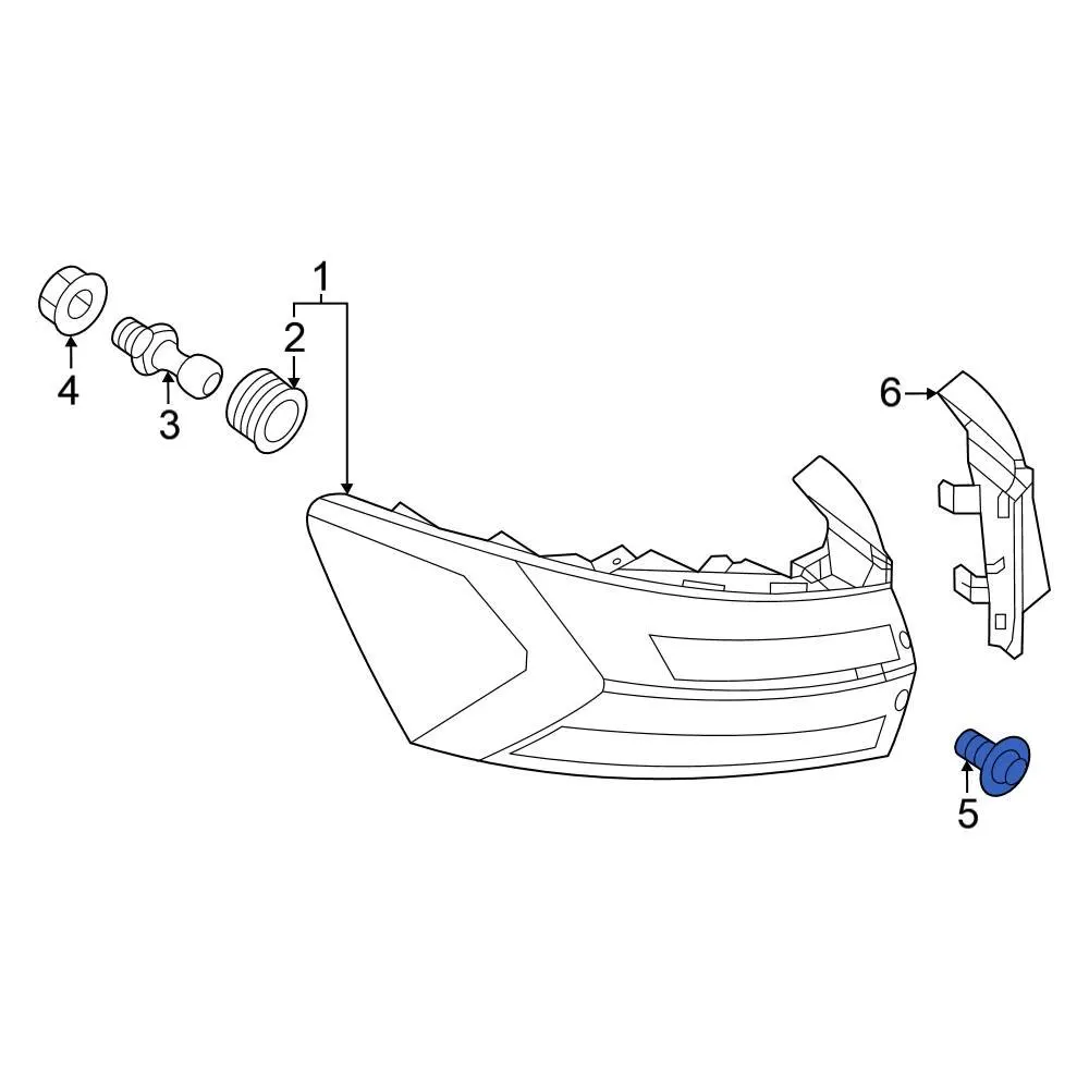 6V0945246 Soporte piloto trasero VW T5 T6 Transporter - imagen 3