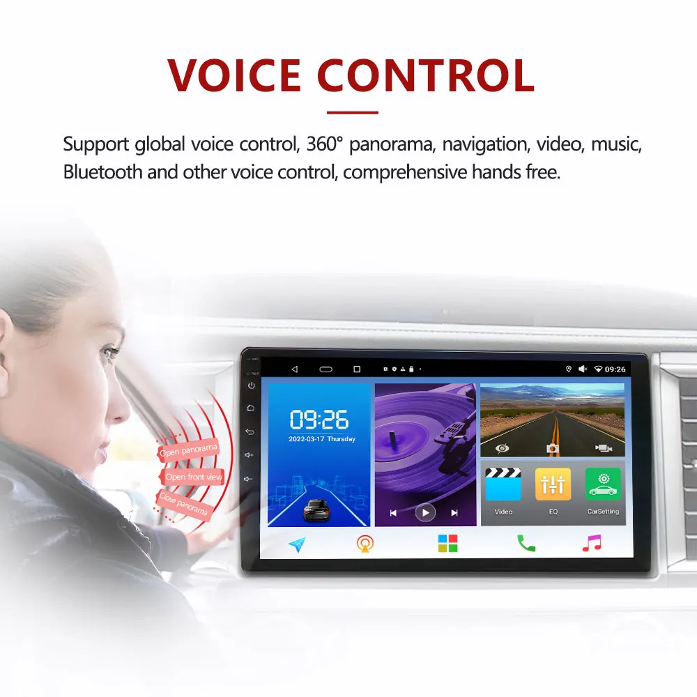 Autoradio Android 10" CarPlay multimedia con cámara 360° - imagen 4