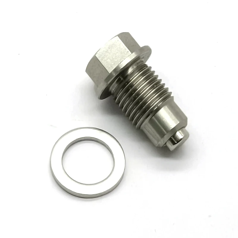 Tapon drenaje de aceite con iman de neodimio en acero – rosca M12x1.25 - imagen 2