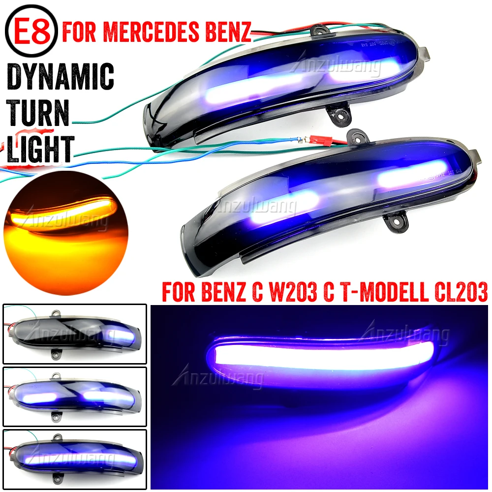 Señal de giro dinámica LED espejo lateral secuencial Mercedes C W203