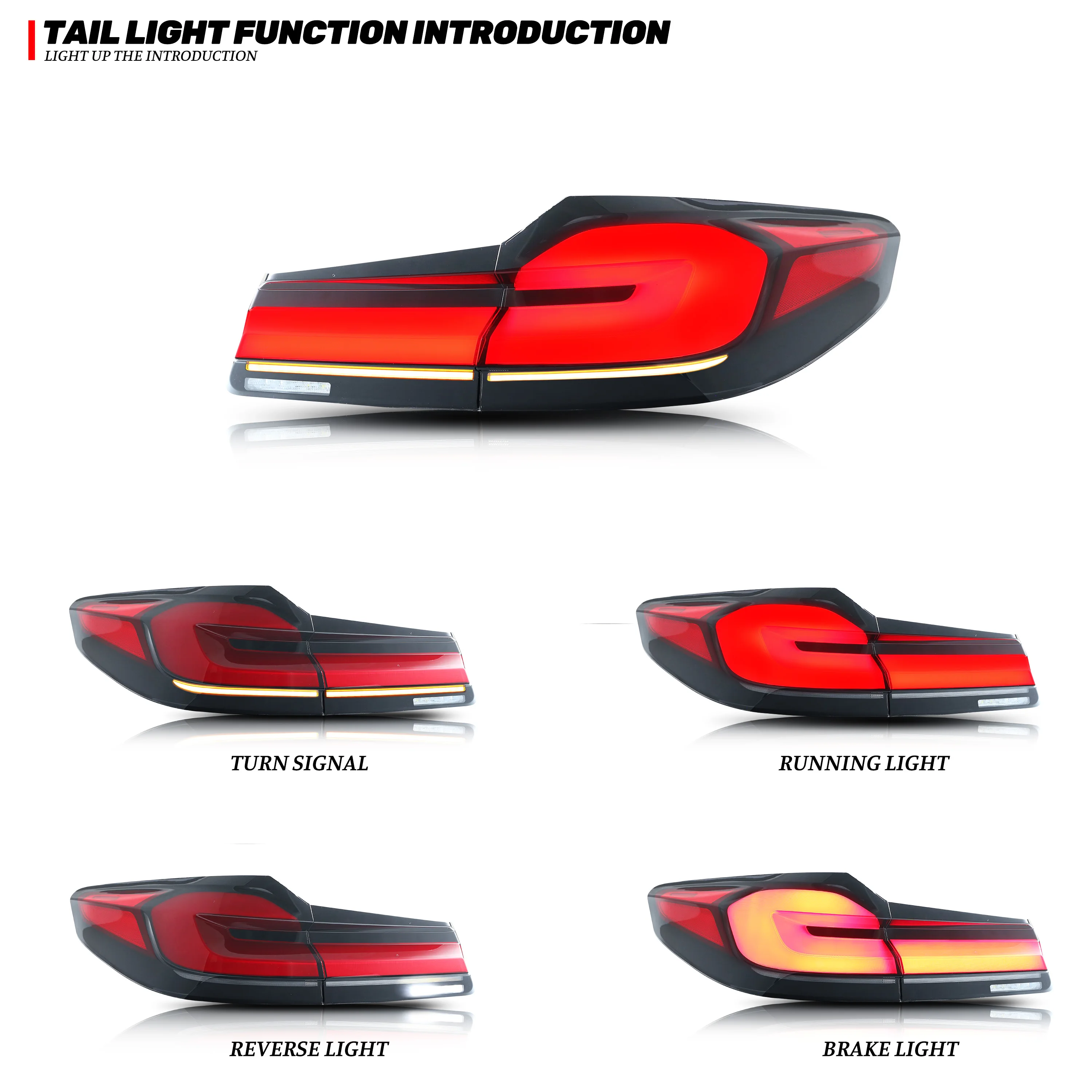 Faros traseros LED secuencial BMW G30 F90 M5 5 Series 2017-2020 - imagen 2