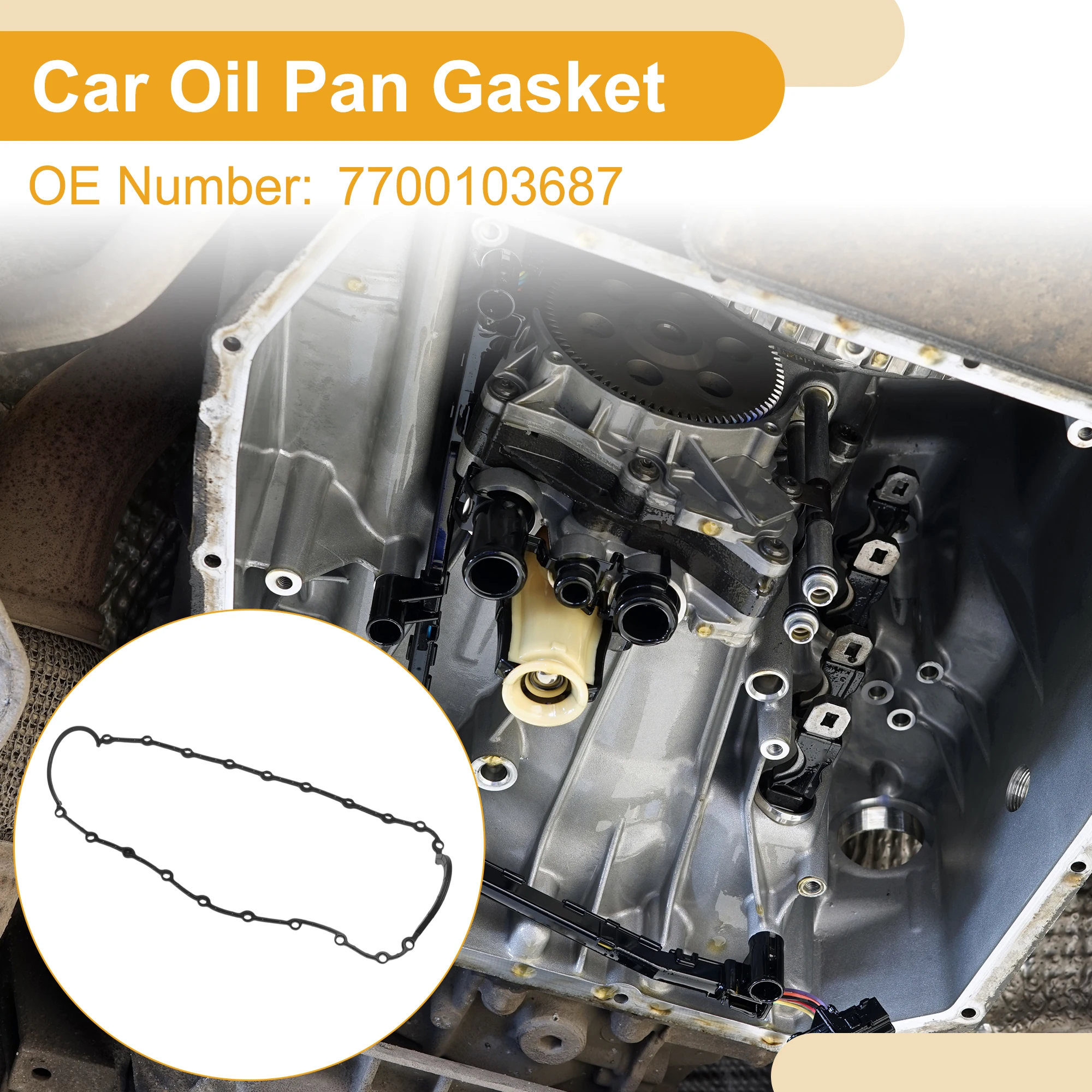 X Autohaux No.7700103687 Junta de cárter de aceite de coche para Renault Clio 2021-2022 para Dacia Logan 2012-2020 para Nissan NV250 2019-2020