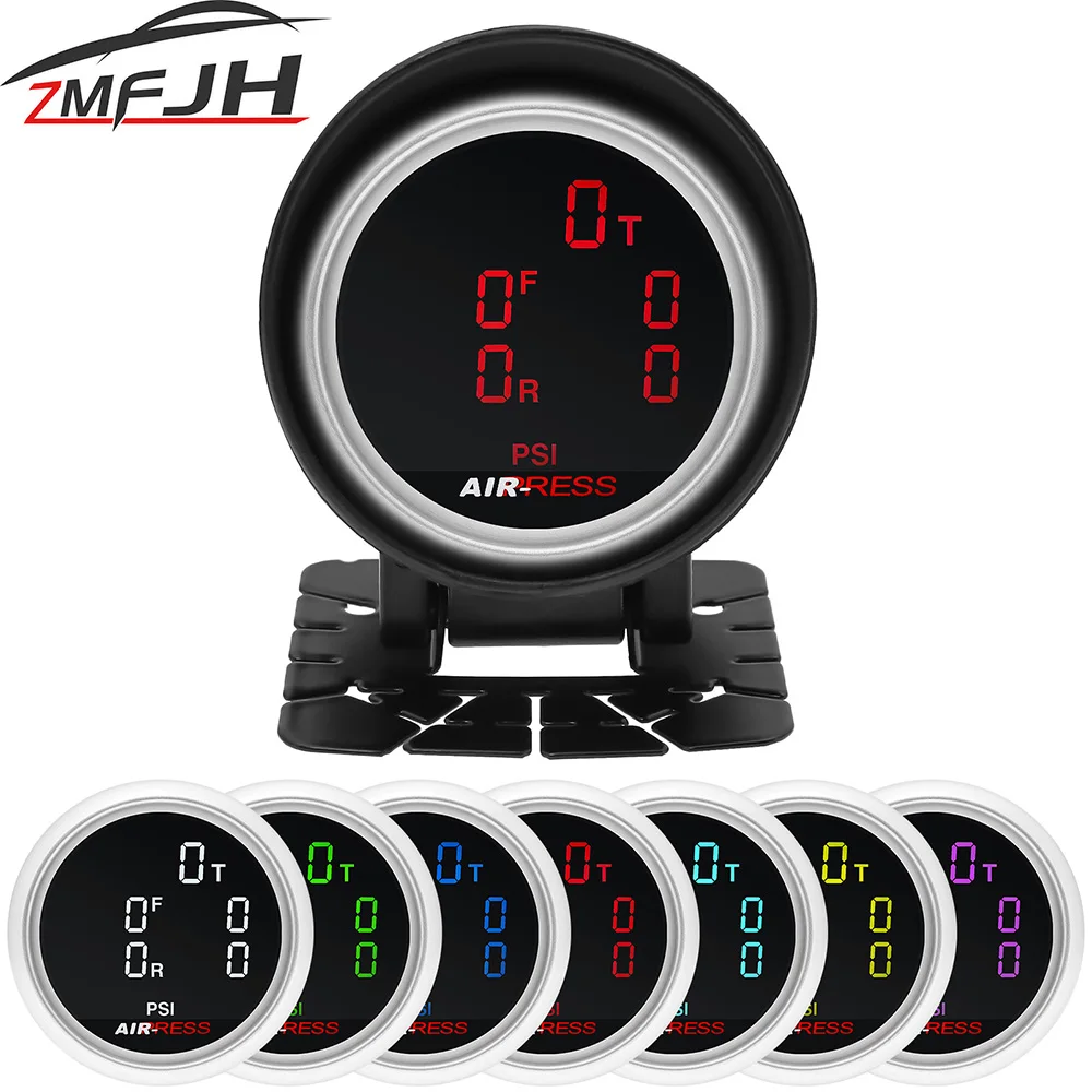 Medidor de presión aire suspensión neumática 52 mm con LED