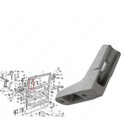 Guía de rodillos derecha para puerta corredera VW T4