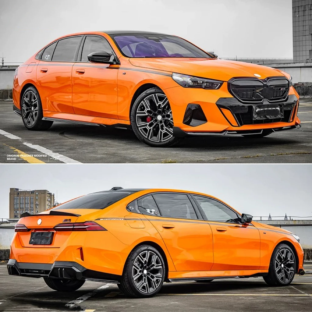 Para 5 Series G60 G68 actualización MP estilo Kit de cuerpo de fibra de carbono seco alerón difusor trasero de labio delantero - imagen 2