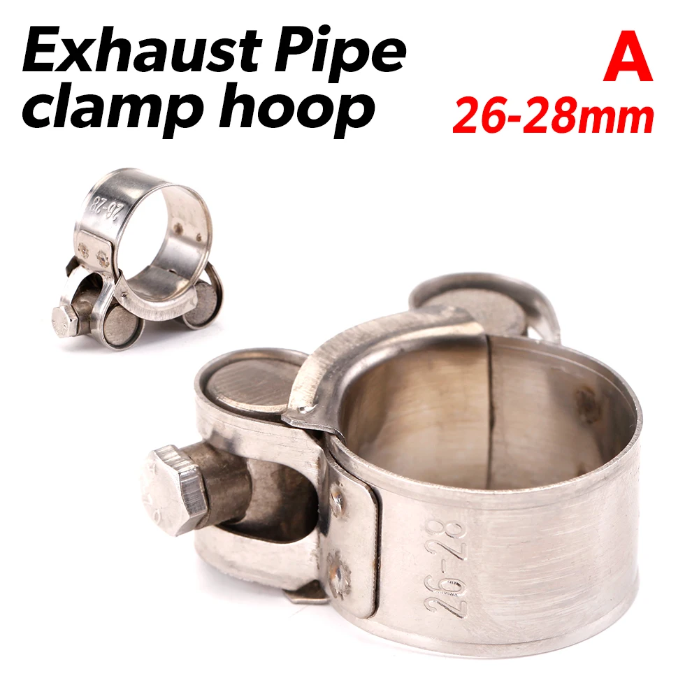 Clip de abrazadera de escape de motocicleta de acero inoxidable, Kit de abrazadera de silenciador de motocicleta antideslizante, 26-85mm - imagen 4