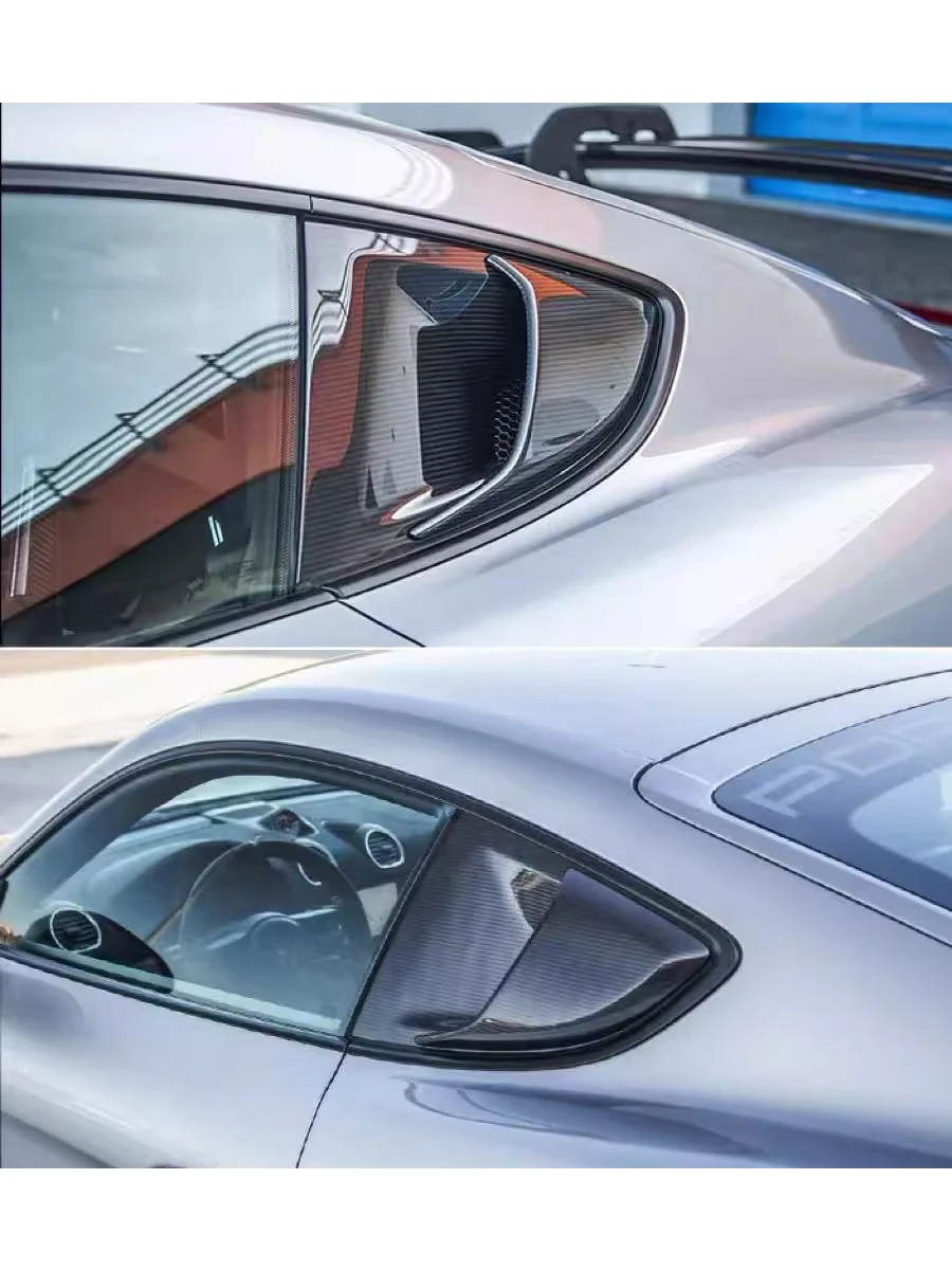 Rejilla ventana cuarto y alerón fibra de carbono Porsche Cayman 718 - imagen 2