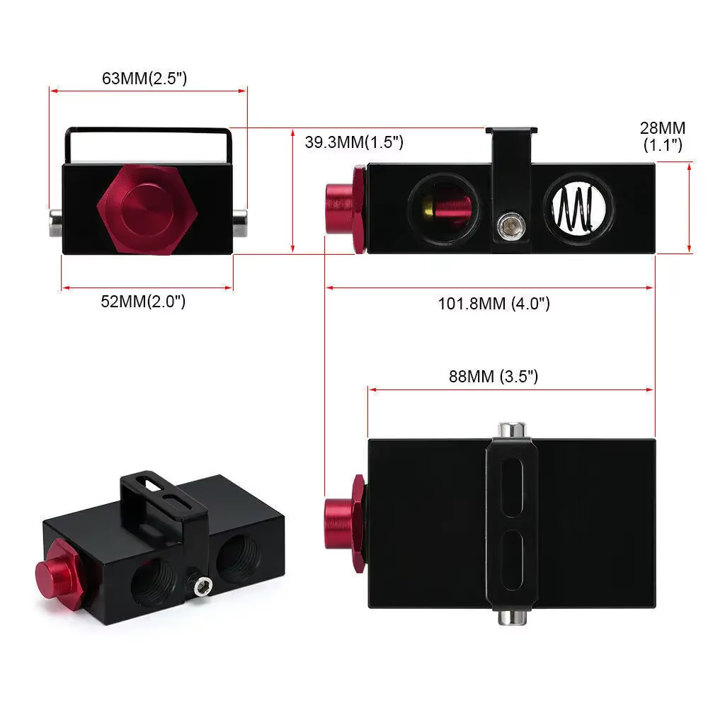 Adaptador placa sándwich filtro aceite aluminio con termostato AN10