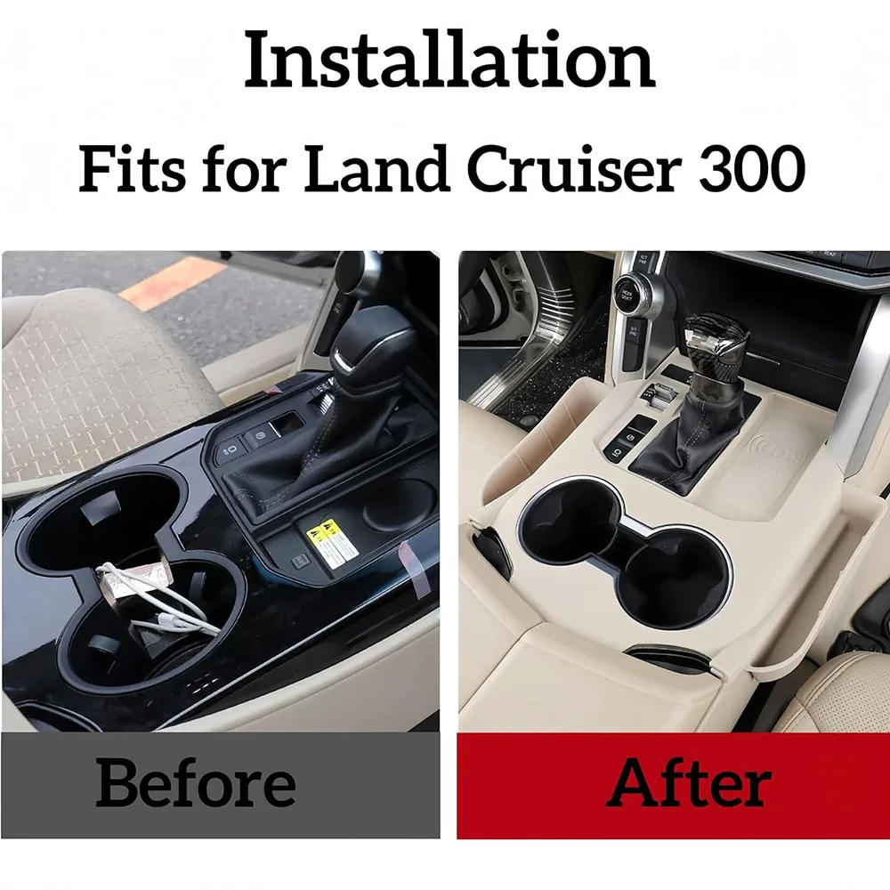 Bandeja consola central antipolvo para Toyota Land Cruiser 300