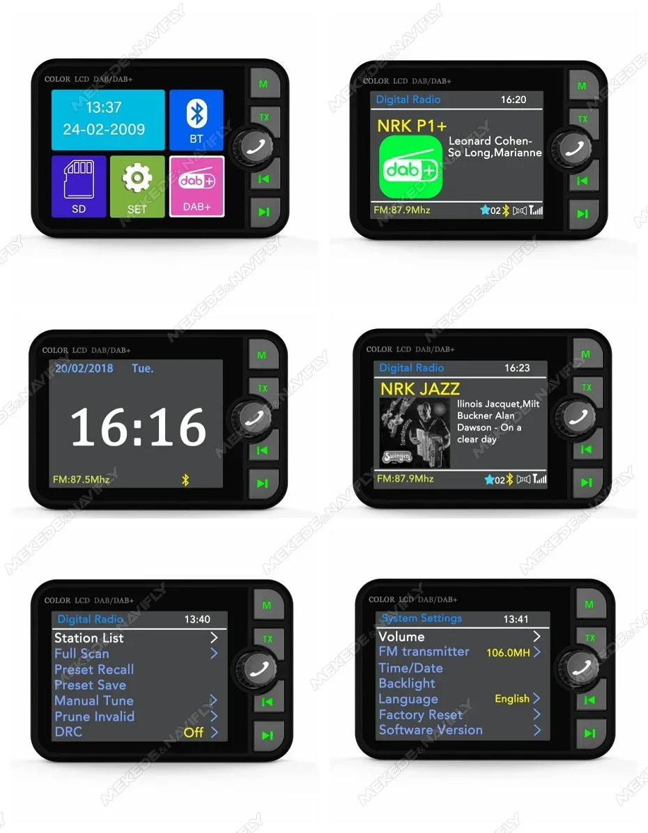 Pantalla y funciones del receptor digital