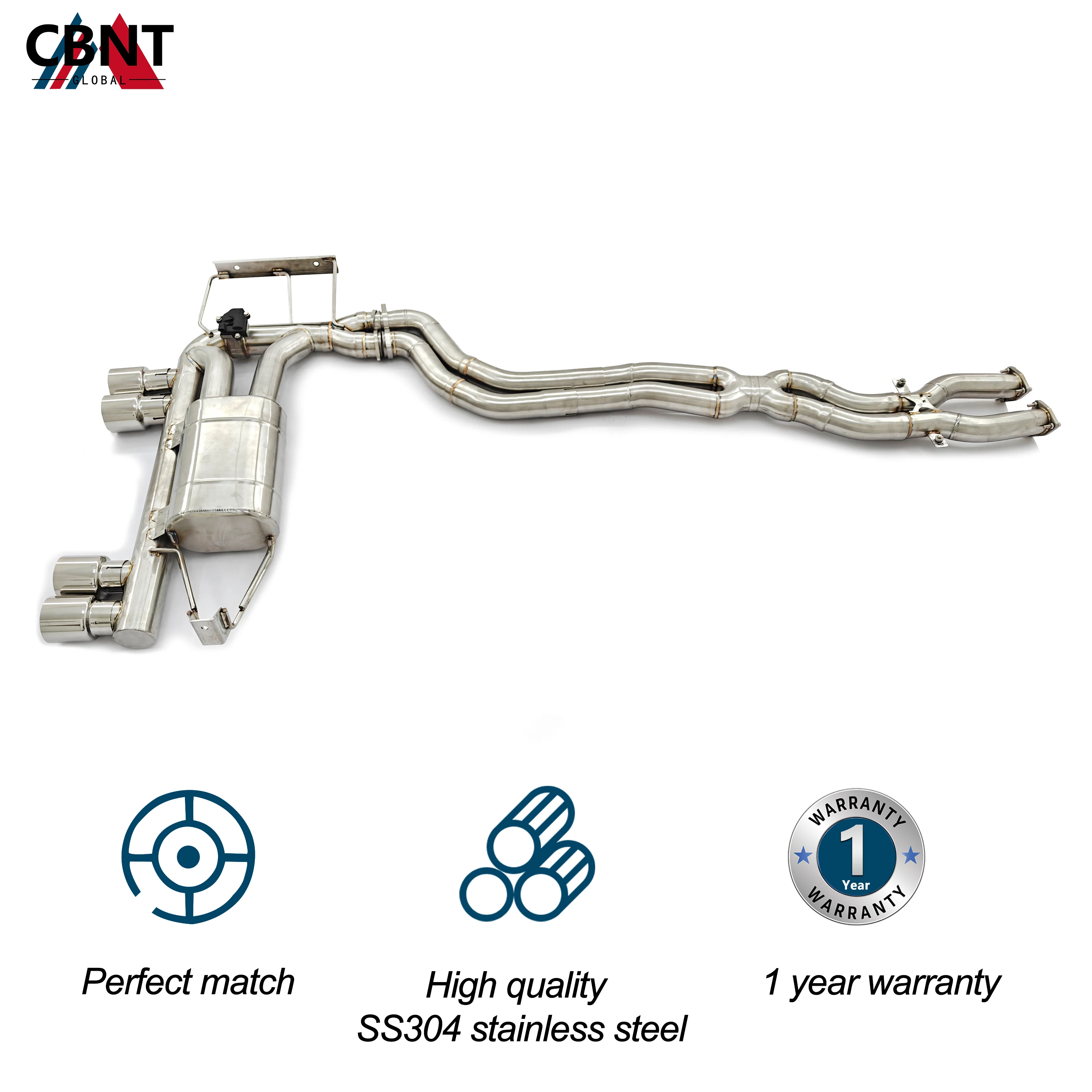 Escape CBNT catback valvulado BMW M3 E46 3.2 acero inoxidable - imagen 2