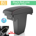 B1 Black red leather