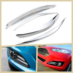 Cubierta adhesiva para luz antiniebla delantera, ABS embellecedor cromado, accesorios de modificación de decoración para Ford Fiesta MK7 2013-2017