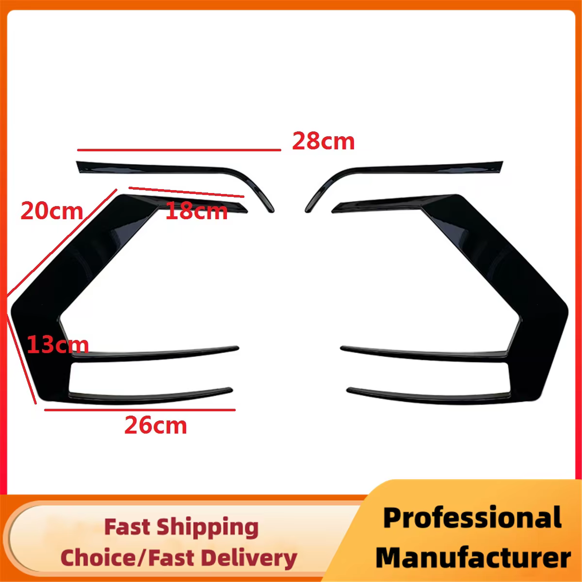 Canards traseros para paragolpes VW Golf 7 GTI/R MK7-MK7.5 - imagen 2