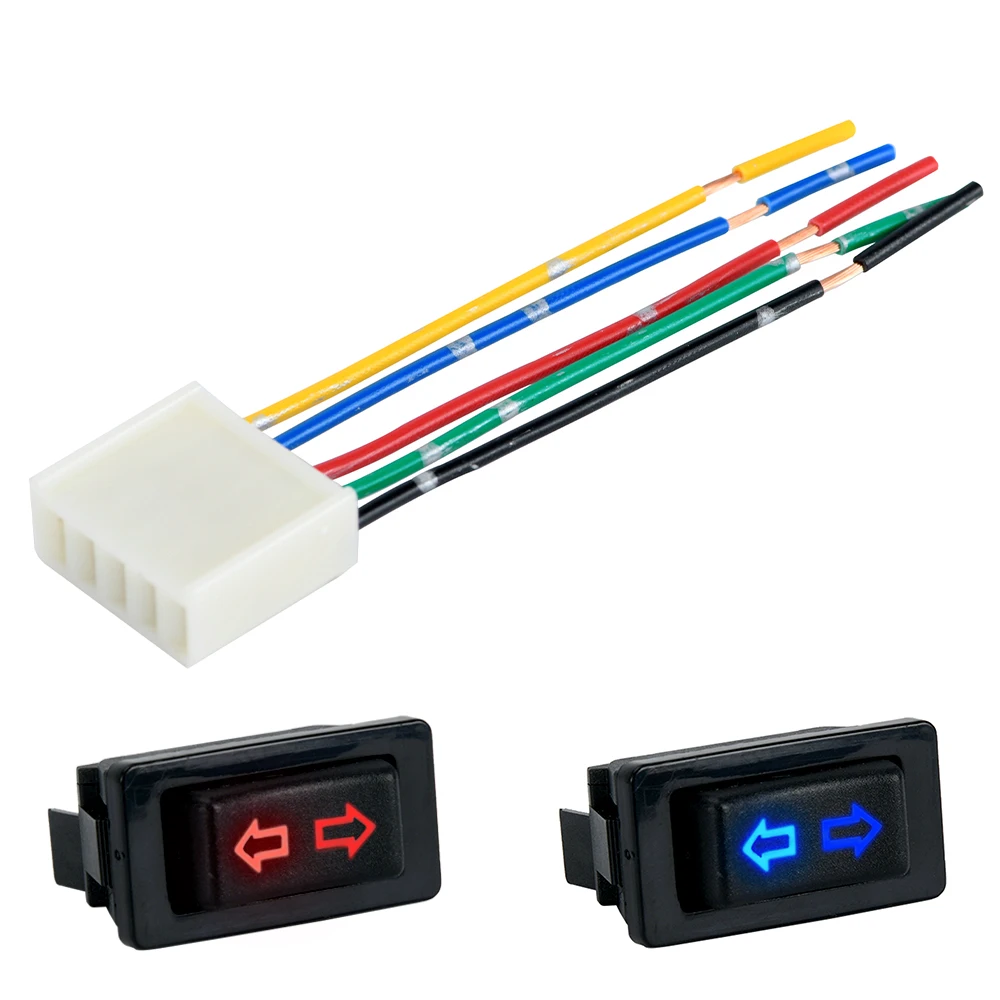 Vista frontal del interruptor universal para ventanilla eléctrica