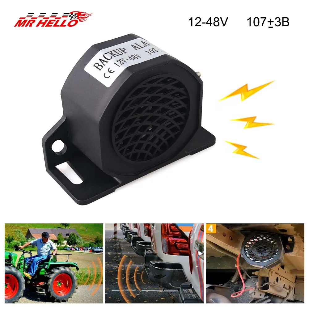 Alarma de marcha atrás para camión, 12-48 V, 107 dB IPX6 - imagen 2