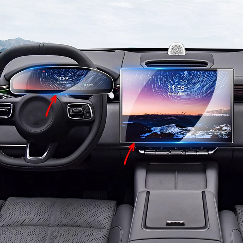 Para ZEEKR 7X 2024 2025 navegación GPS para coche pantalla táctil Protector de pantalla de vidrio templado antiarañazos - imagen 5