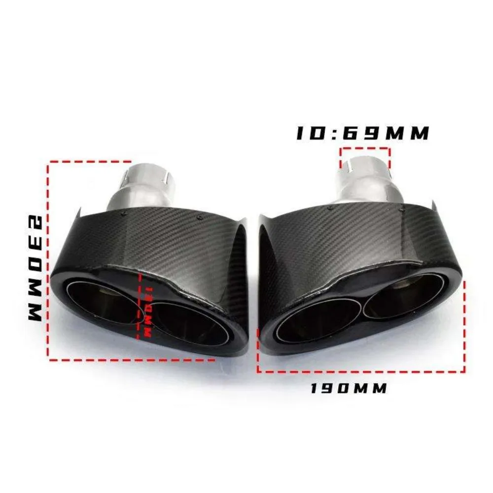 Punta escape carbono doble para Audi RS3 RS5 RS6 A3 a A8 - imagen 4