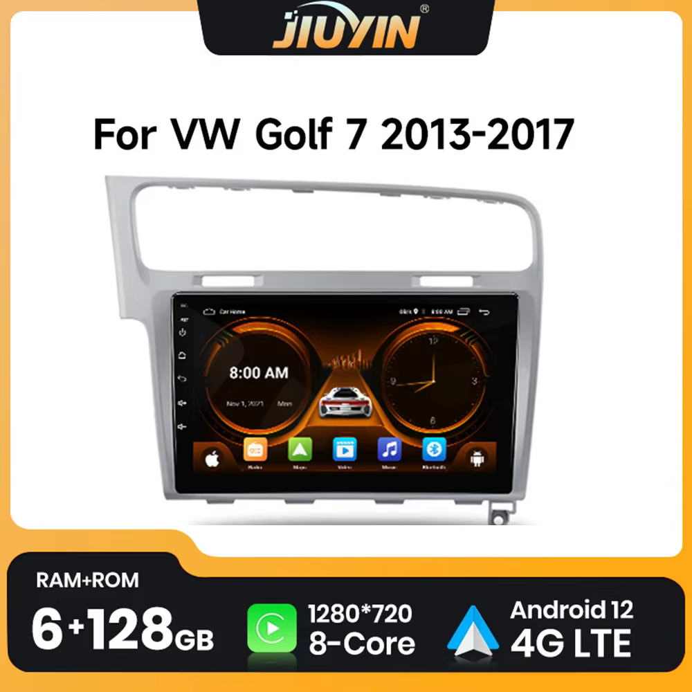 Radio GPS Android JIUYIN 2DIN CarPlay inalámbrico – VW Golf 7 2013