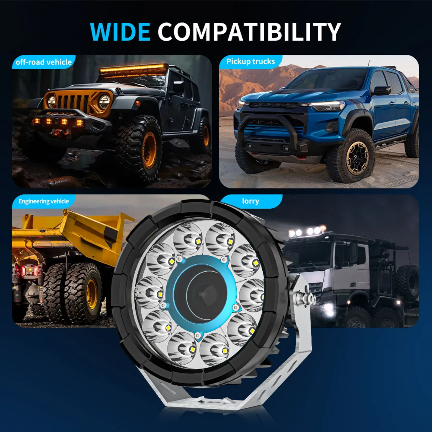 Foco LED redondo 7 pulgadas todoterreno DXZ - imagen 5