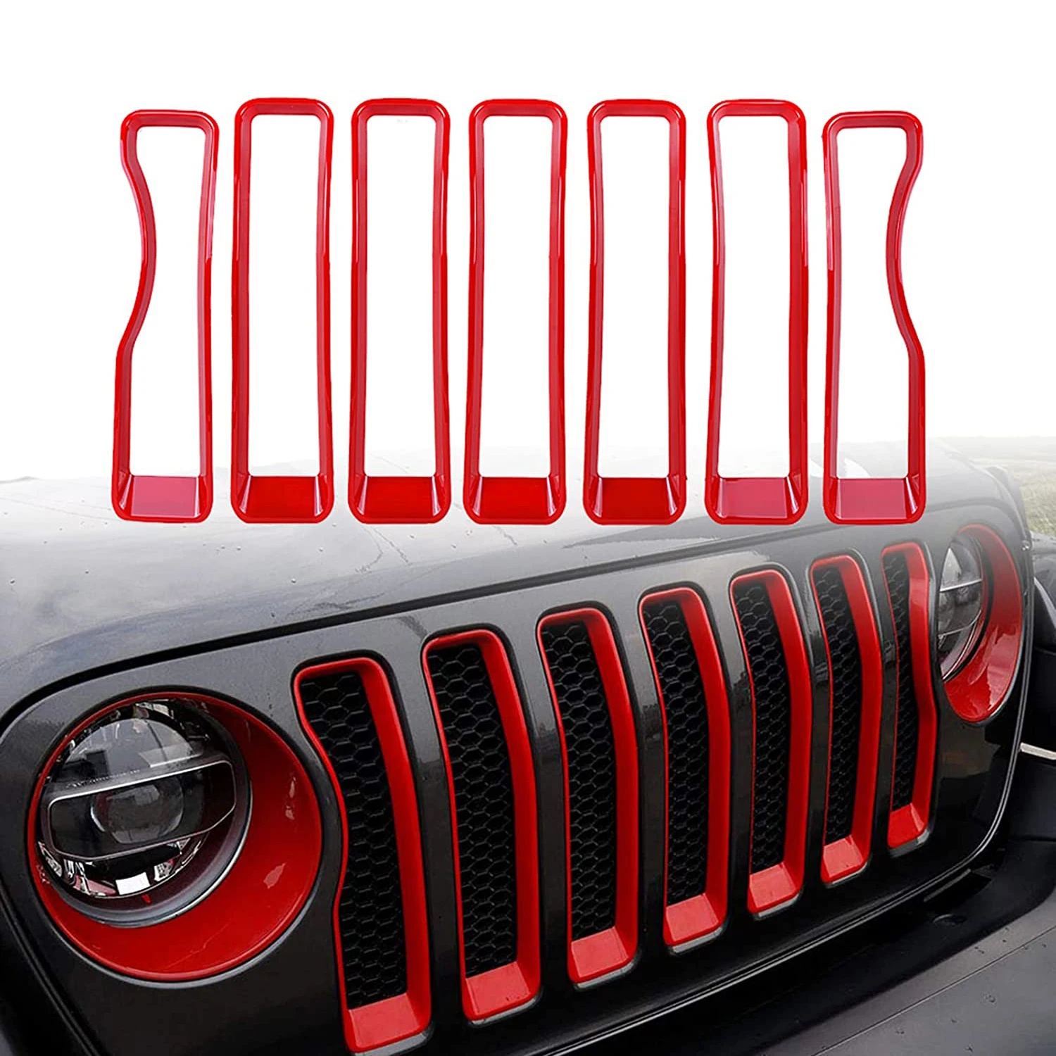 Rejilla delantera de malla Jeep Wrangler JL JLU Sport 2018-2023 - imagen 2