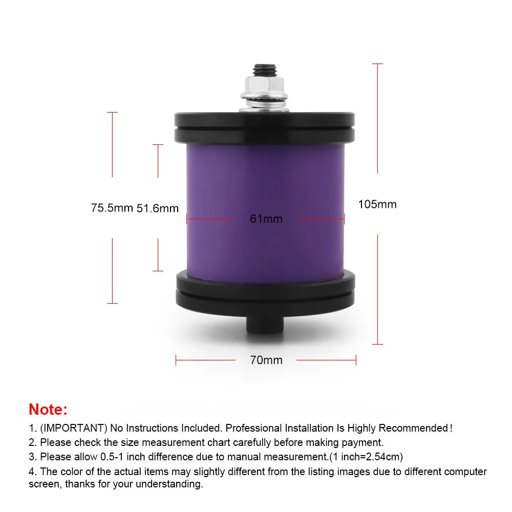 Juego de soportes de motor de poliuretano púrpura aptos para Nissan S13/14 240SX KA24 SR20 válido - imagen 2
