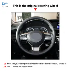 Funda de volante en cuero trenzado para Lexus ES, GS y RX