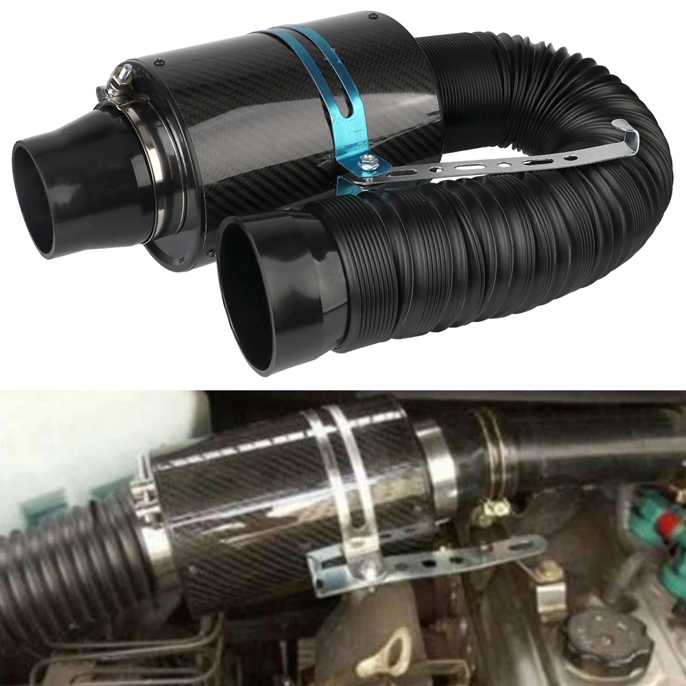 Kit de admisión de aire frío universal con caja de fibra de carbono - imagen 3