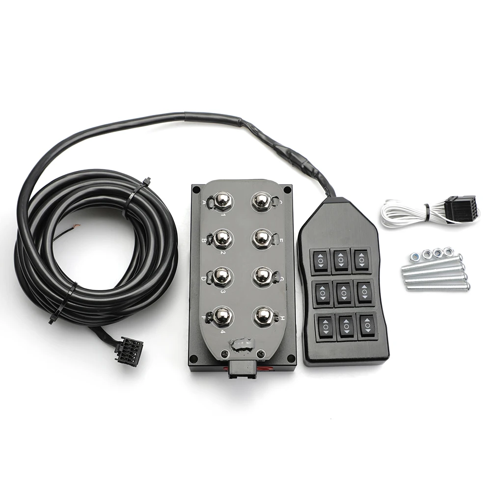 Unidad de válvula solenoide VU4 Universal, amortiguador de 1/4 ", bloque de válvula de suspensión neumática con controlador de mango de 5M con kit de calibre de 52mm - imagen 3