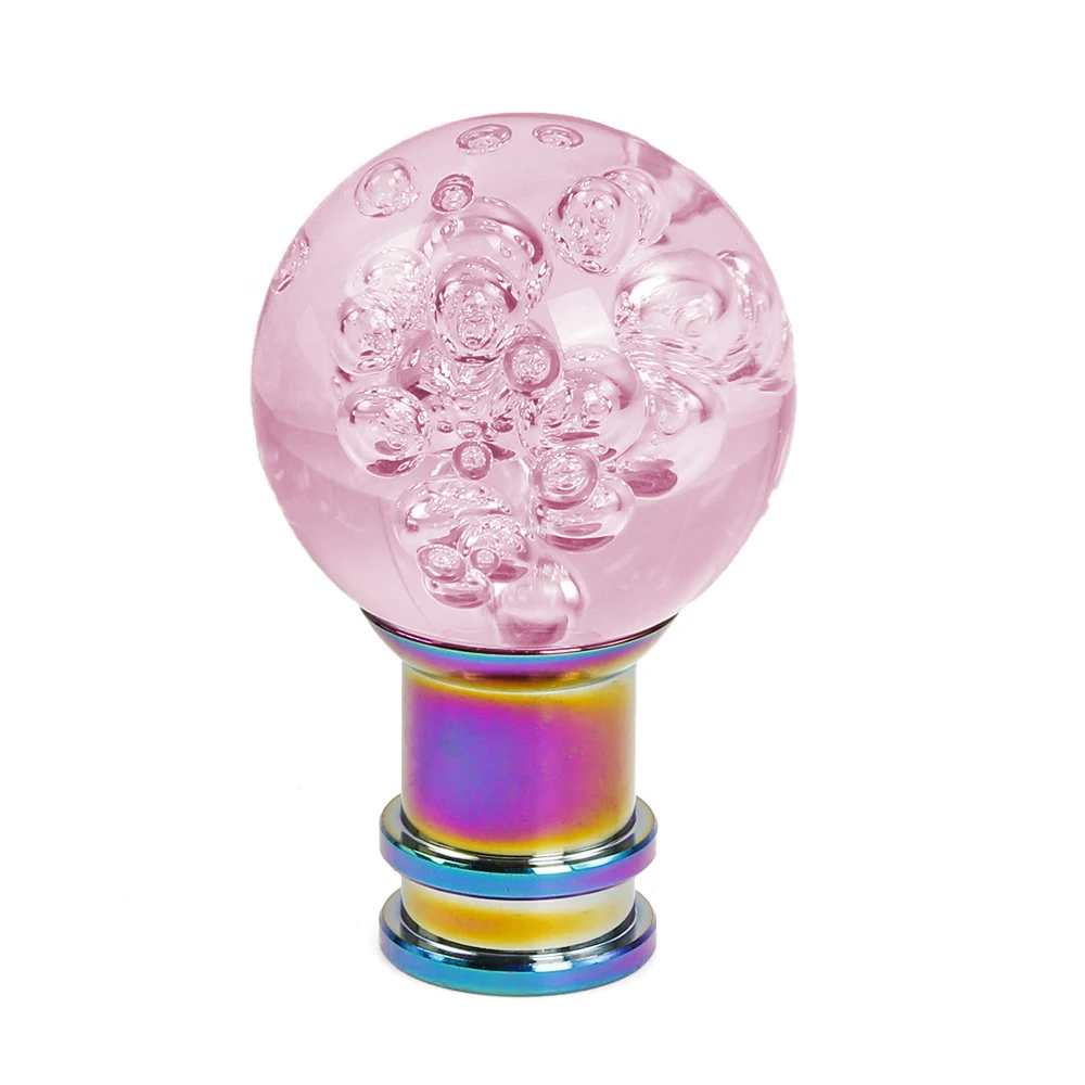 Pomo de cambio de cristal transparente con burbujas universal - imagen 3