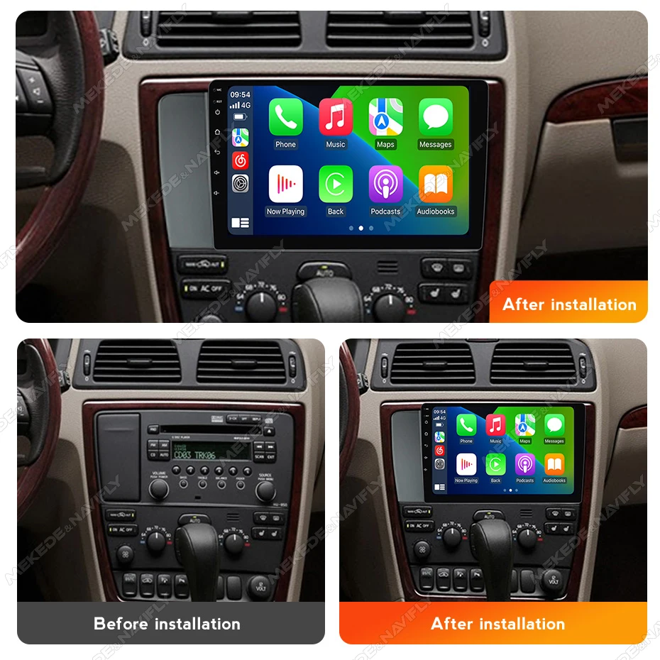 Radio Android 14 MEKEDE 9'' para Volvo XC70 V70 S60 GPS WiFi 2 DIN - imagen 2