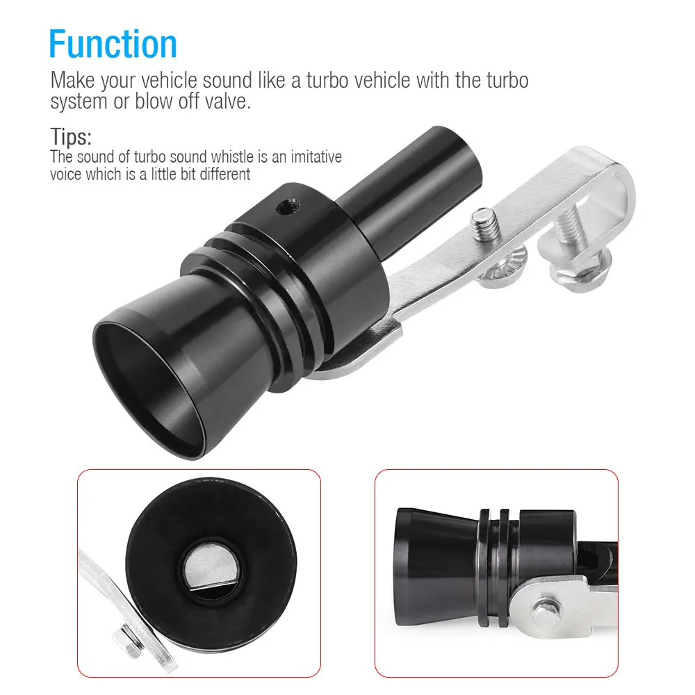 Silbato sonido turbo rojo negro simulador de escape universal - imagen 2