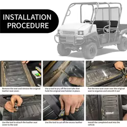 Funda de asiento UTV impermeable para banco delantero Kawasaki Mule