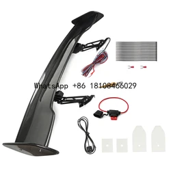 Alta cantidad de ventas, soporte trasero eléctrico Universal ajustable de fibra de carbono, alerón de coche estilo GT